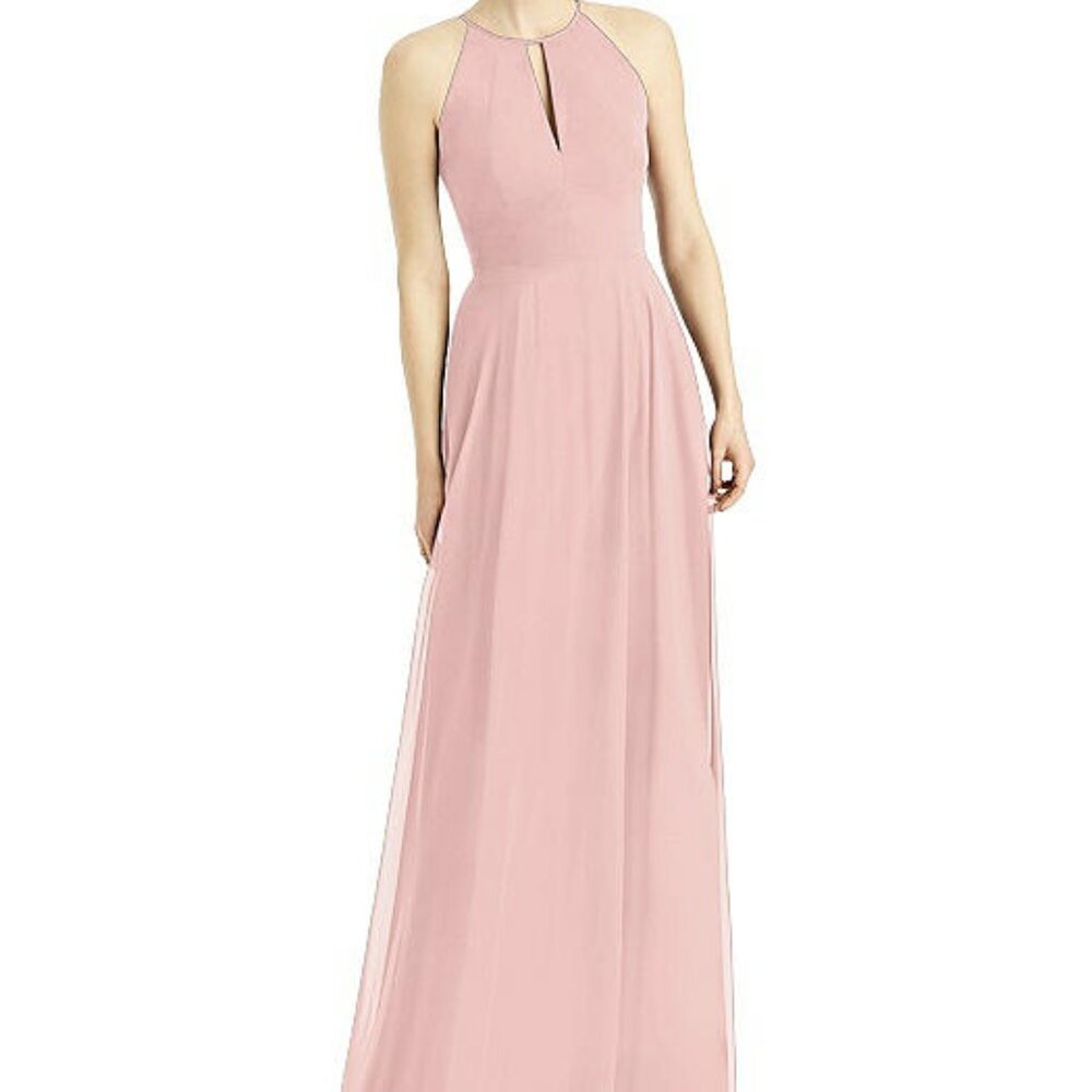 Rose Lux Chiffon Dessy Bridesmaid Floor Length Dress